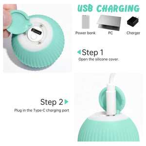 AUTOMATIC ROTATING BALL INTERACTIVE PET TOY